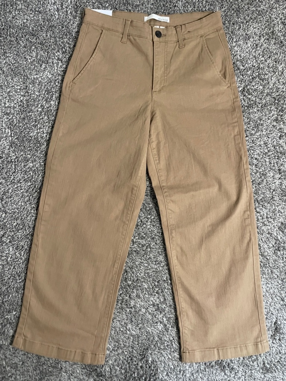 Ella Moss Wide Leg Crop Pants Tan Khaki Size 6 New With Tags